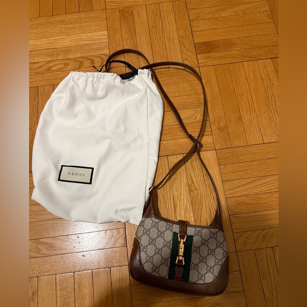 Authentic Gucci Mini Jackie 1961 Hobo Bag in Beige Excellent Condition - Picture 6 of 16